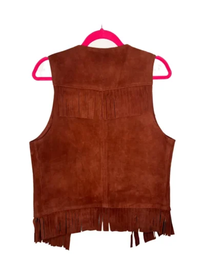 Vintage Suede Fringe Leather Vest