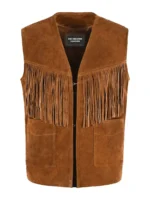 1879 Vintage Suede Fringe Leather Vest