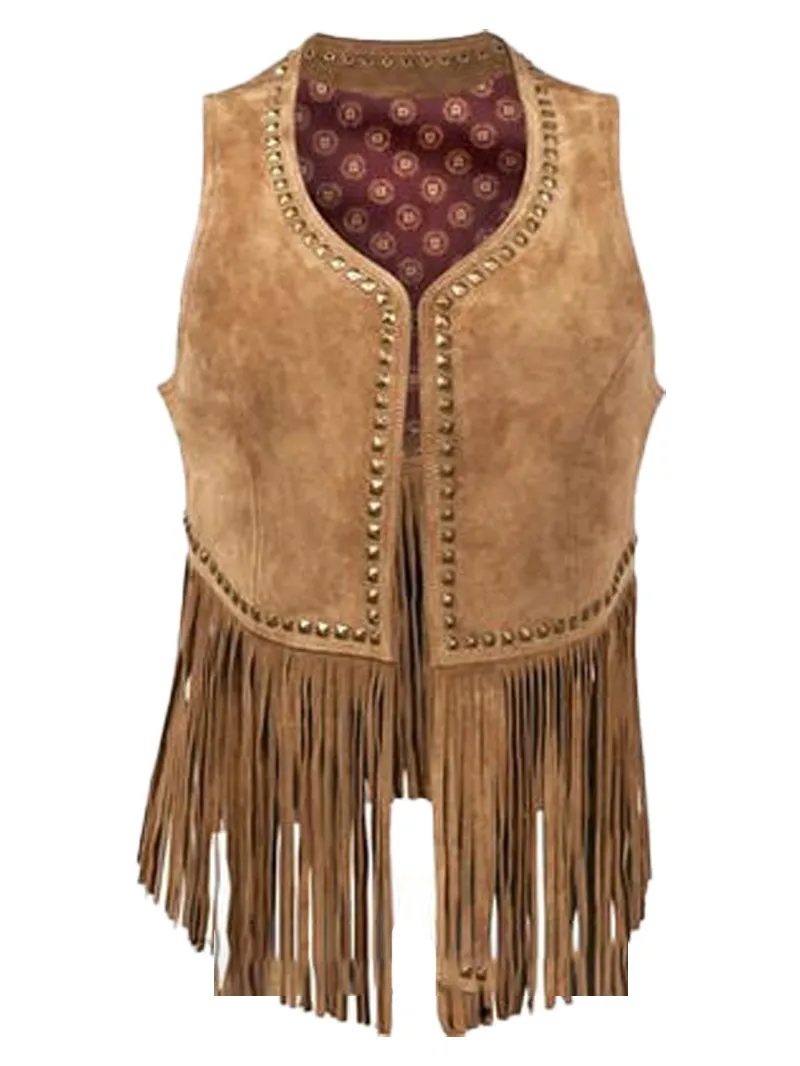 Women's Spring Bear Fringe Vest Women's Spring Bear Fringe Vest