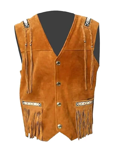 Western Suede Leather Vest