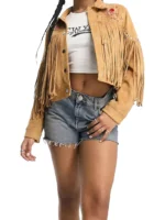 western suedette fringe embroidered jacket (1)