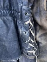 90s Vintage Fringe Leather Jacket for Men