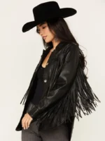 Idyllwind Women's Amburn Leather Fringe Shacket