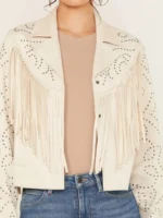 Idyllwind Women's Blair Fringe and Studded Faux Suede Snap Jacket