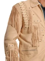 Mens Suede Fringe Western Jacket