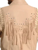 Mens Suede Fringe Western Jacket