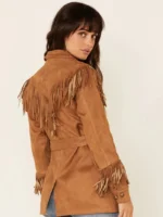 MINKPINK Women's Tan We Are Free Fringe Jacket
