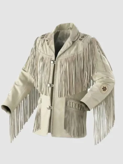 Mens Western Suede Fringe Jacket