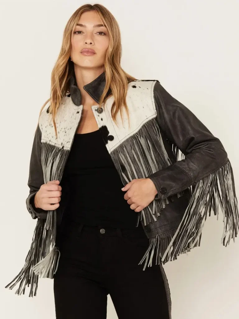 STS Ranchwear Womens Frontier Blackstone Cowhide and Fringe Leather Jacket 4 STS Ranchwear Women's Frontier Blackstone Cowhide and Fringe Leather Jacket