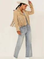 Understated Leather Women's Fearless Fringe Suede Jacket