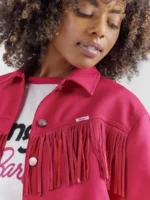 Wrangler® X Barbie™ Women's Fringe Wrancher Jacket