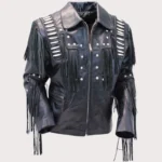 Bones And Braids Fringed Leather Jacket