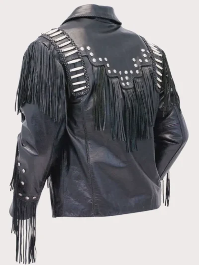 Bones And Braids Fringed Leather Jacket