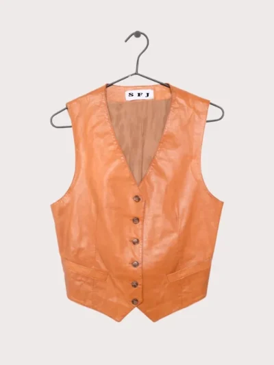 Caramel Leather Vest