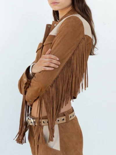 Cropped FRINGE Leather JACKET