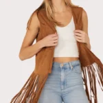 Fornia Women's Suede Fringe Vest