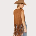 Fornia Women's Suede Fringe Vest