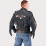 Fringed Leather Motorcycle Jacket