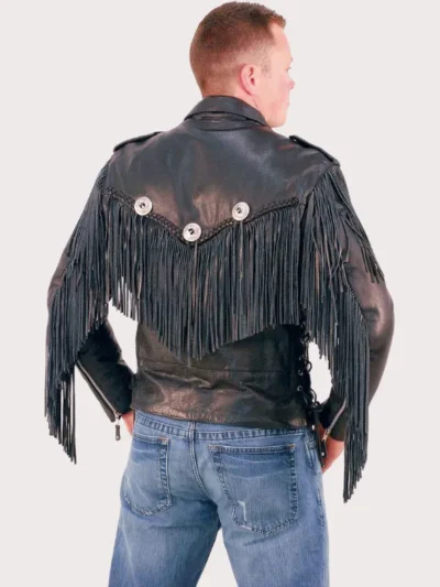 Fringed Leather Motorcycle Jacket