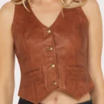 Idyllwind Women's Fitted Button-Down Leather Vest