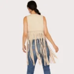 Idyllwind Women's Walnut Studded Fringe Faux Suede Vest