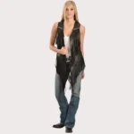 Kobler Leather Women's Yucaipa Fringe & Rhinestone Leather Vest