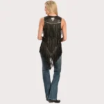 Kobler Leather Women's Yucaipa Fringe & Rhinestone Leather Vest