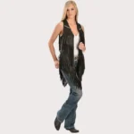 Kobler Leather Women's Yucaipa Fringe & Rhinestone Leather Vest