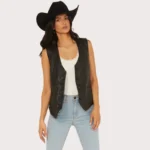 Mauritius Leather Women's Button-Down Leather Vest
