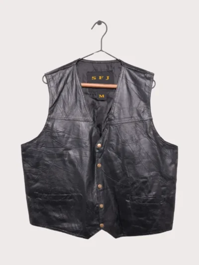 Patchwork Leather Vest