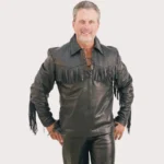 Premium Pullover Fringe Leather Shirt