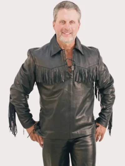 Premium Pullover Fringe Leather Shirt