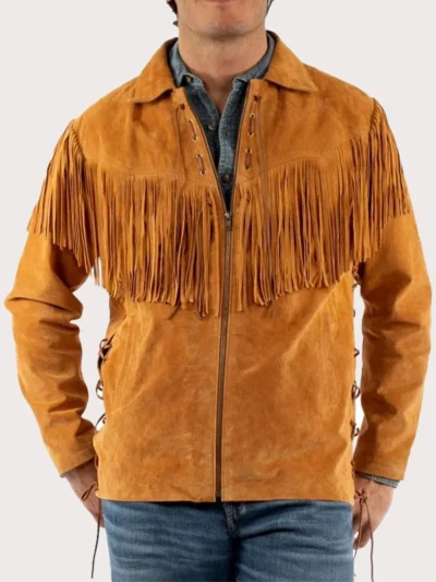 Scully Men's Fringe Leather Western Jacket
