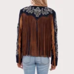Scully Women's Embroidered Studded Fringe Jacket