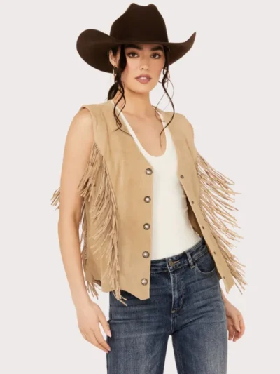 Scully Women's Fringe Suede Vest