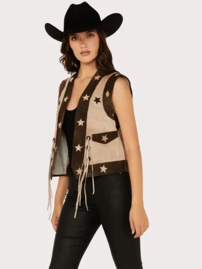 Scully Women's Star Leather Vest