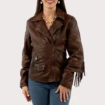 Scully Women's Studded Fringe Western Jacket
