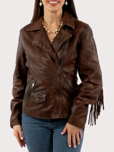 Scully Women's Studded Fringe Western Jacket