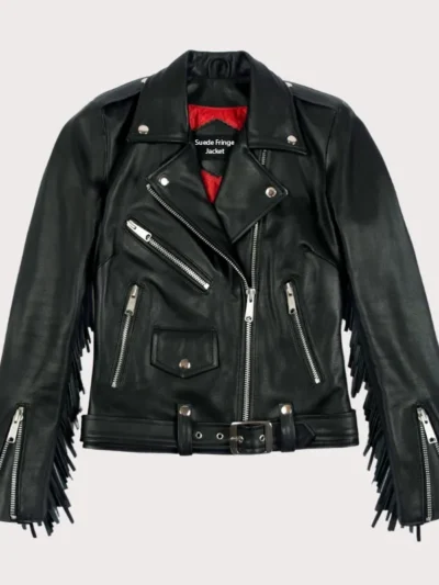 Women Fringe Leather Jacket