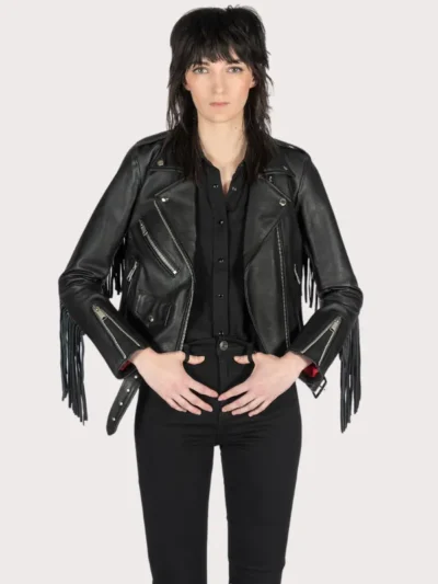 Women Fringe Leather Jacket