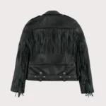 Women Fringe Leather Jacket