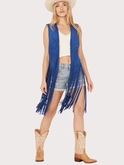 Women's Fornia Faux Suede Fringe Vest