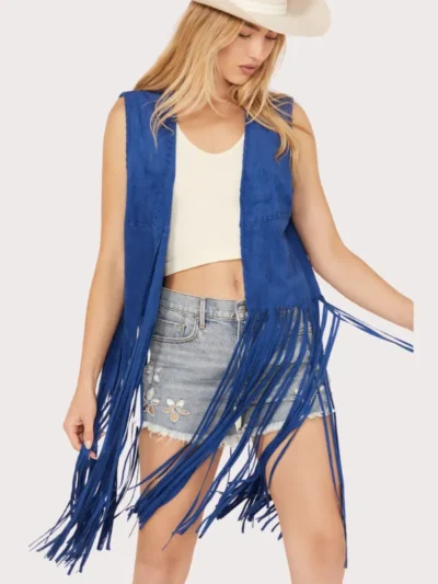 Women's Fornia Faux Suede Fringe Vest