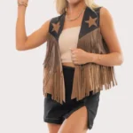 Women's Rodeo Star Suede Fringe Vest