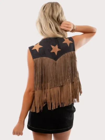 Women's Rodeo Star Suede Fringe Vest