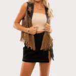 Women's Rodeo Star Suede Fringe Vest