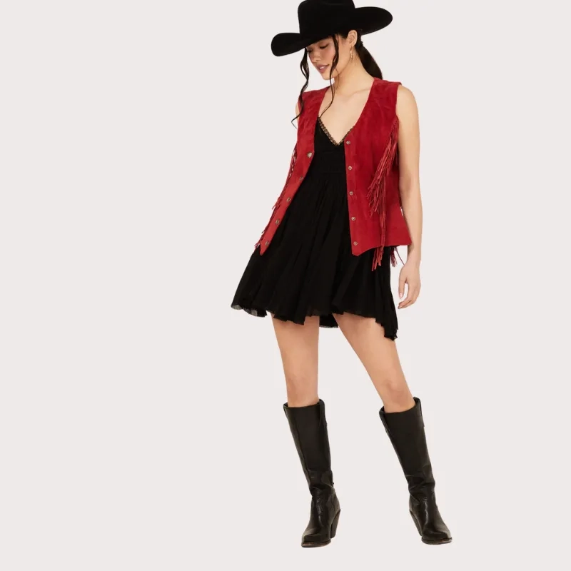 Women's Scully Fringe Suede Vest (1) Women's Scully Fringe Suede Vest