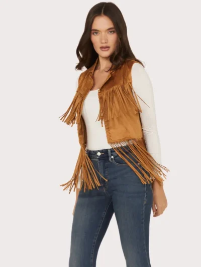 Wrangler X Lainey Wilson Women's Festival Fringe Faux Suede Vest