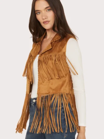 Wrangler X Lainey Wilson Women's Festival Fringe Faux Suede Vest